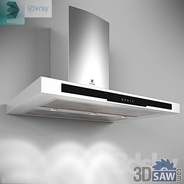 T-shaped wall cooker hood with a wide white body, a curved stainless and glass visor over a black touch-key strip and a tapered flue