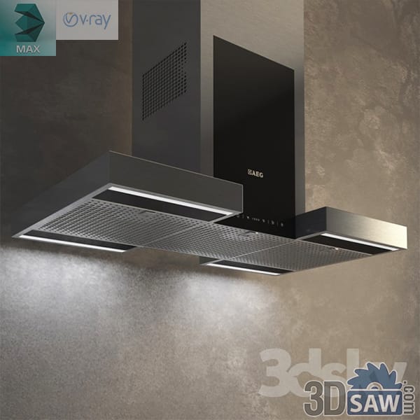 Wall cooker hood with an angled black glass canopy, a wide stainless body, a lit diamond-mesh filter and a square duct cover behind