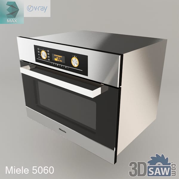 Compact built-in combi steam oven in a brushed stainless frame with a black glass door, white bar handle, two dials and a touch button row
