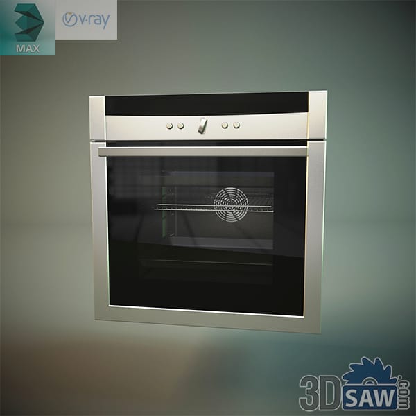 Minimalist cream built-in oven with a dark glass door showing the circular fan cover and shelf, and a plain two-button fascia