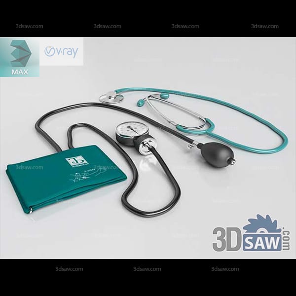 Teal aneroid blood pressure cuff with round gauge, bulb and a matching dual-head stethoscope