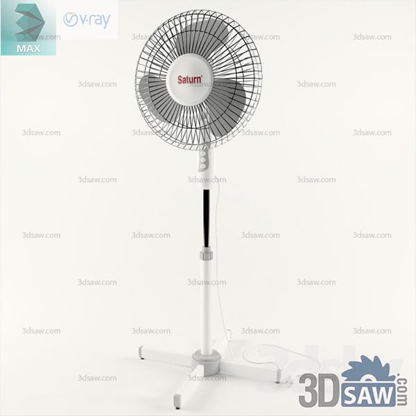 White pedestal fan with telescoping stand, round grille, and power cord