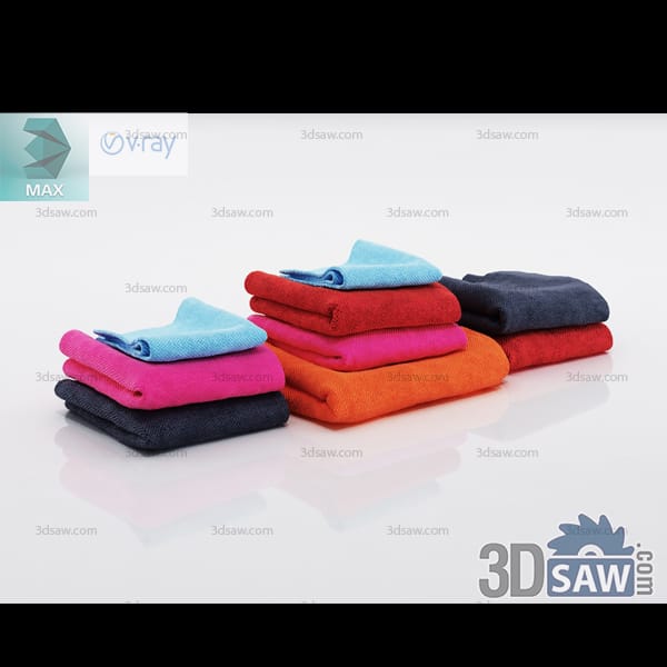 Colorful folded cotton towels in turquoise, pink, red, orange, and navy