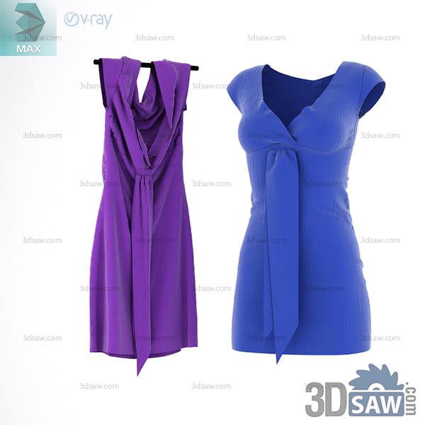 Blue fitted dress with a sculptural draped neckline and long front sash