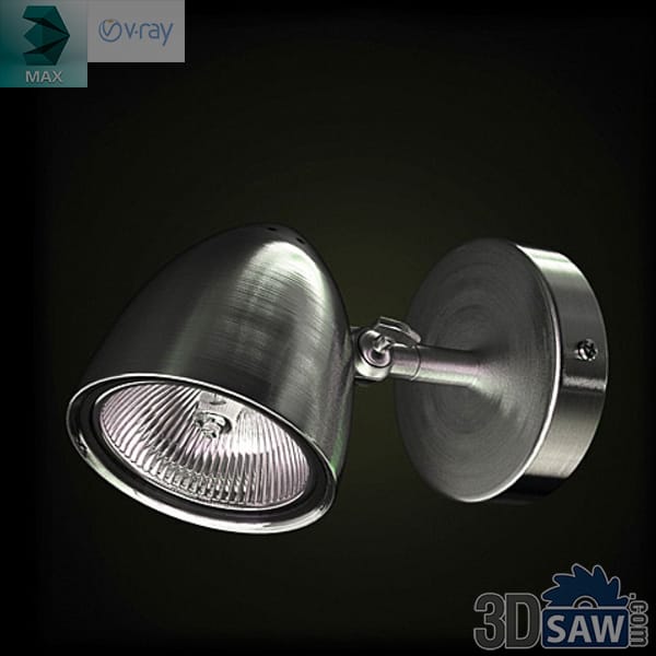 Brushed nickel dome-shaped wall spotlight on a pivoting arm