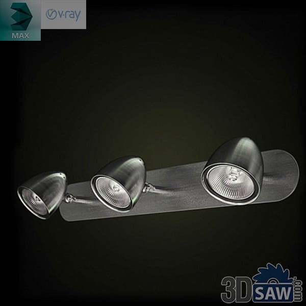 Triple dome-shaped ceiling spotlight mounted on an elongated oval base