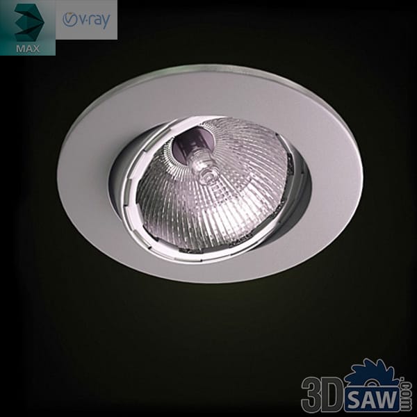 White round recessed downlight with a tiltable adjustable lamp module