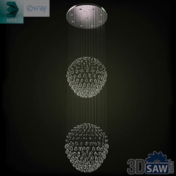 Two spherical crystal drop clusters hanging one above the other