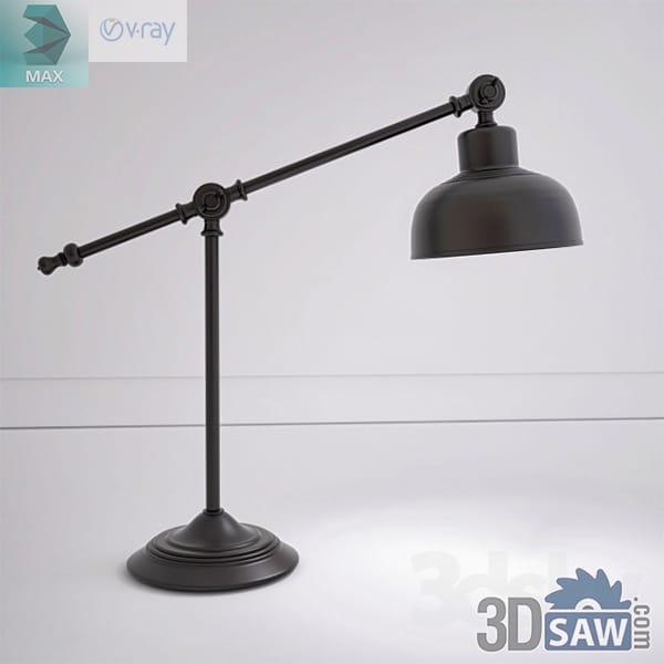 Matte black cantilever desk lamp with a long counterbalanced boom and a dome shade on a turned column