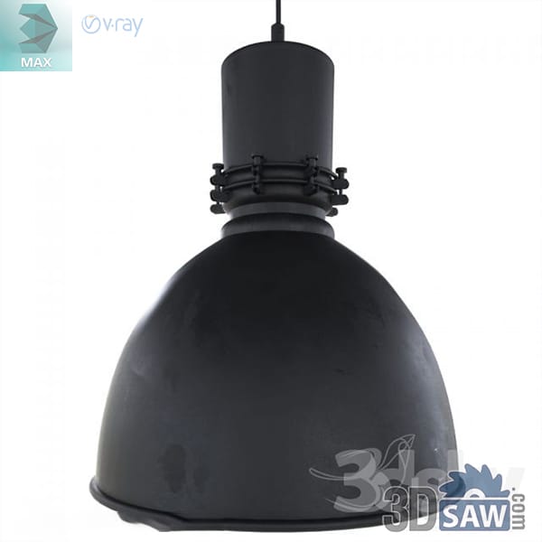 Weathered matte black industrial pendant with a vented bolted cage collar and a scuffed dome shade