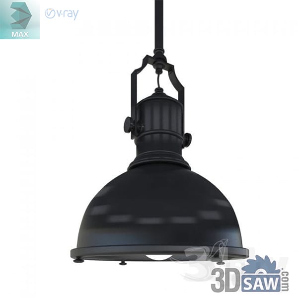 Black nautical-style pendant with a ribbed body in a yoke bracket, dome shade and glass diffuser dish