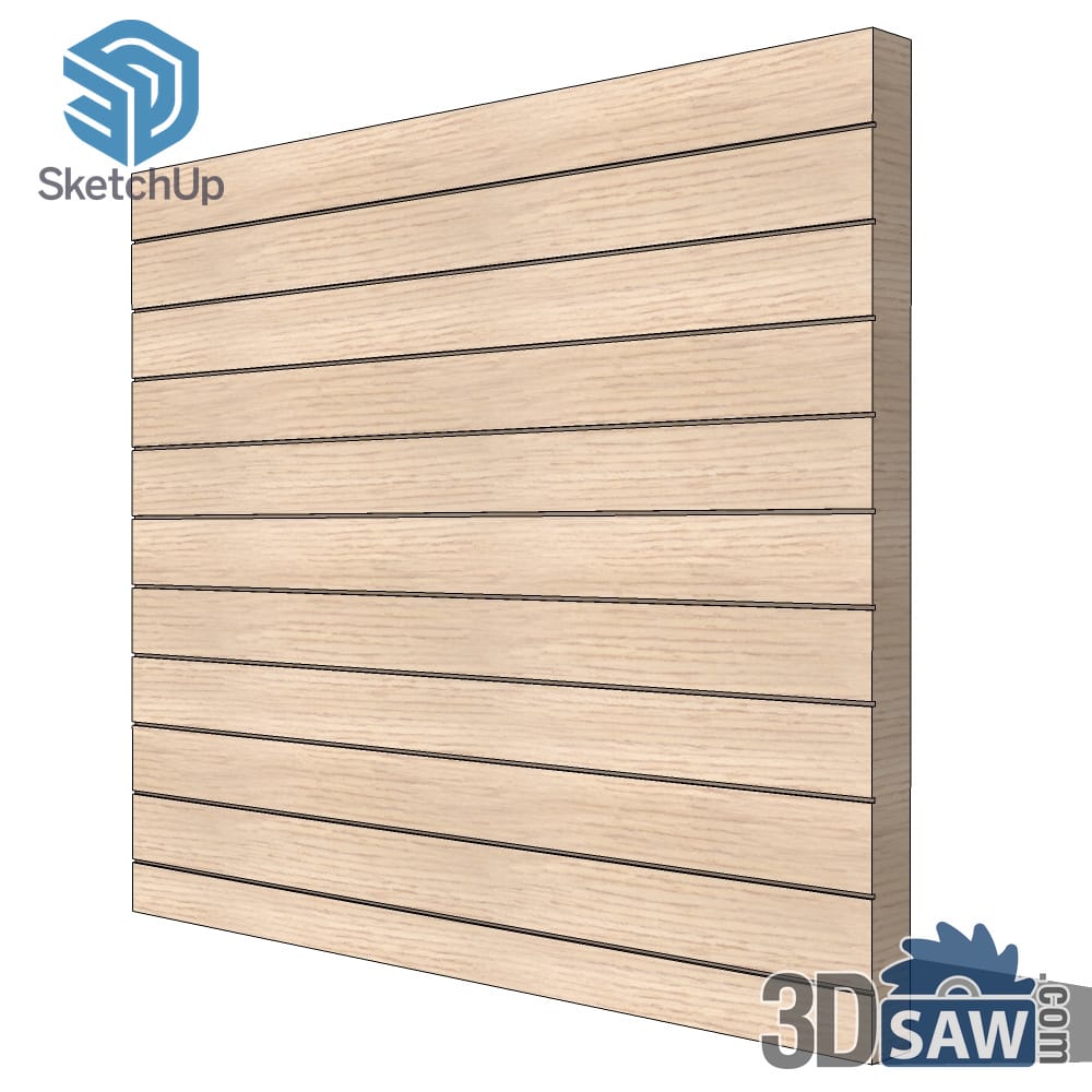 Light oak horizontal slat wall panel